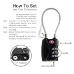 CFMOUR TSA Cable Locks - 3-Dial Combo Set