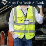 Hi-Vis Safety Vest with Pockets - Yellow