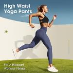 Ollrynns Leggings for Women UK Gym Leggings with Pockets High Waist Yoga Pants Tummy Control Sports Workout Trousers CA166(Grey M)