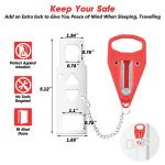 Portable Door Lock for Hotel Travel Safety, Safe Lock for Travelling, Home Security Locks for Additional Safety and Privacy, Perfect for Hotel Home Apartment College