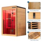 Woodbridge 2-Person Infrared Hemlock Indoor Sauna