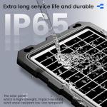 POWOXI 9W Waterproof Solar Battery Charger Kit