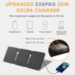 FlexSolar 20W Portable Solar Charger for Outdoors