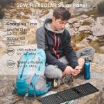 FlexSolar 20W Portable Solar Charger for Outdoors