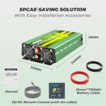 EDECOA 1500W DC to AC Power Inverter