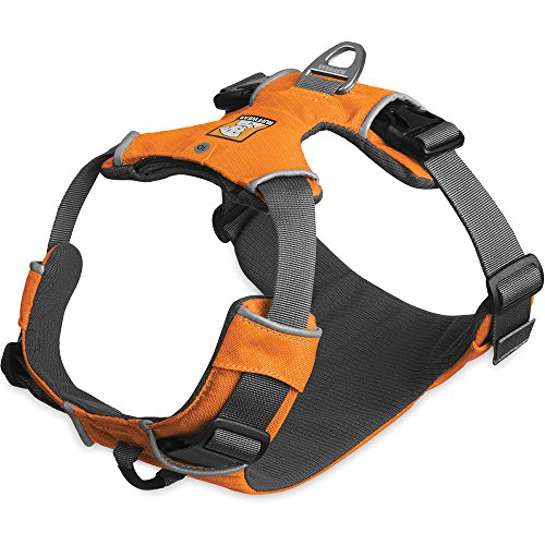 RUFFWEAR 3050-815S Front Range, Everyday No Pull Dog Harness with Front Clip, Trail Running, Walking, Hiking, All-Day Wear, Campfire Orange, Small