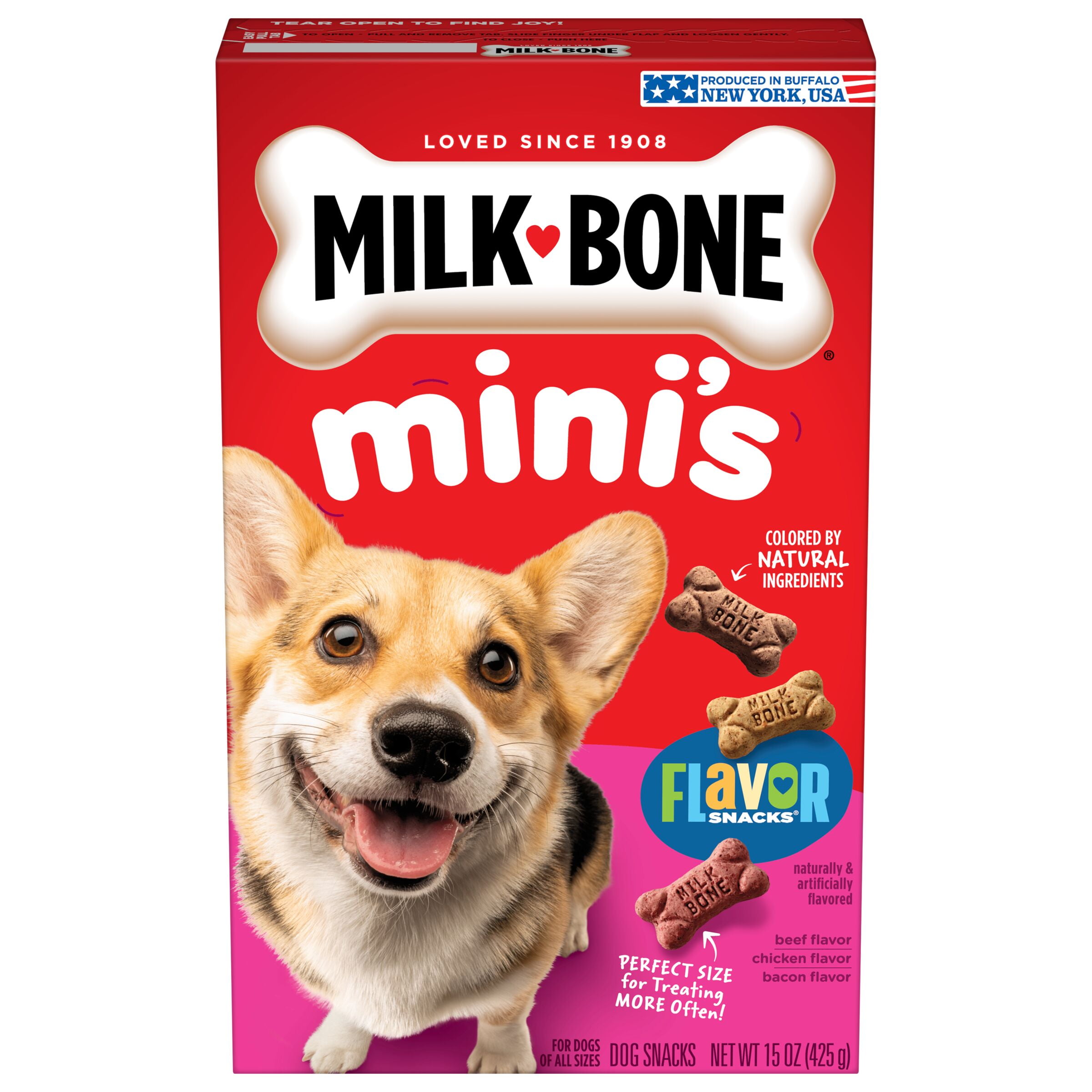 Milk-Bone Mini'S Flavor Snacks Dog Treats, 15-Ounce (Pack Of 6)
