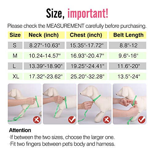 Pawaboo Dog Safety Vest Harness, Pet Car Harness Vehicle Seat Belt with Adjustable Strap and Buckle Clip, Easy Control for Driving Traveling Safety for Small Medium Dogs Cats, XL, Pink with US Flag