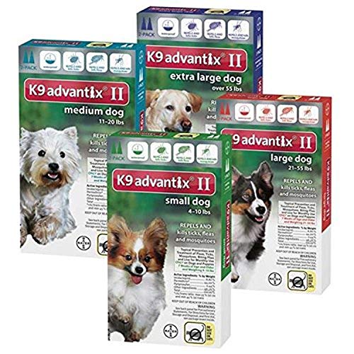 Bayer K9 Advantix II, Flea And Tick Control Treatment for Dogs, 21 to 55 Pound, 2-Month Supply