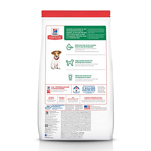 Hill'S Science Diet Puppy Healthy Development Small Bites With Chicken Meal & Barley Dry Dog Food (4.5 Pound Bag) And Chicken Training Treats For Dogs (3 Ounce Bag)