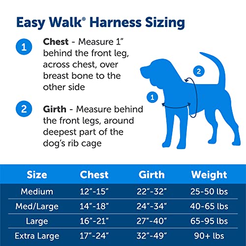 PetSafe Easy Walk No-Pull Dog Harness - The Ultimate Harness to Help Stop Pulling - Take Control & Teach Better Leash Manners - Helps Prevent Pets Pulling on Walks - X-Large, Royal Blue/Navy Blue
