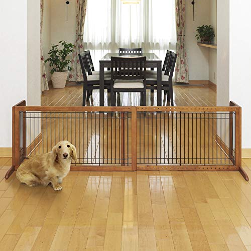 Richell Wood Freestanding Pet Gate
