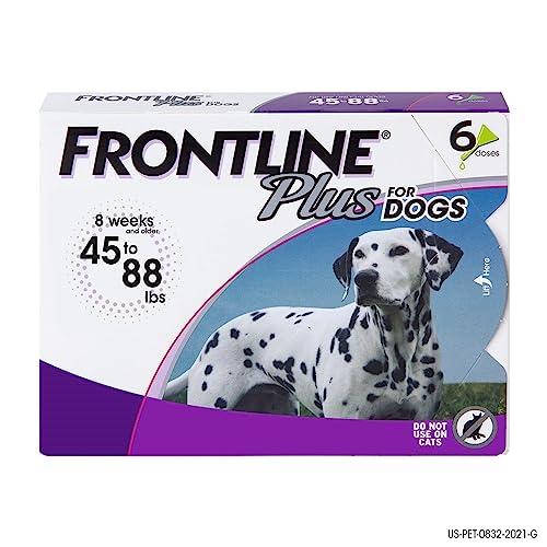 Merial Frontline Plus Flea and Tick Control for 45 to 88-Pound Dogs, 6 Doses