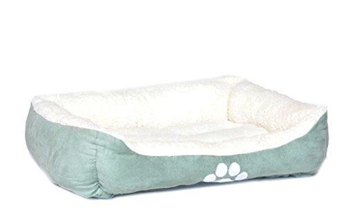 long rich Rectangle Bolster Pet Bed, Dog Bed Medium Size, Turquoise