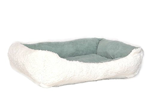 long rich Rectangle Bolster Pet Bed, Dog Bed Medium Size, Turquoise