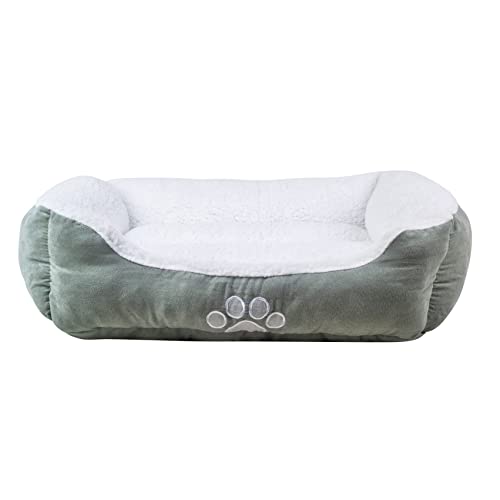 long rich Rectangle Bolster Pet Bed, Dog Bed Medium Size, Turquoise