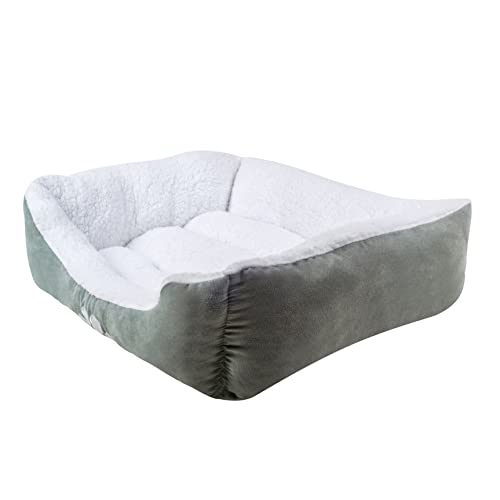 long rich Rectangle Bolster Pet Bed, Dog Bed Medium Size, Turquoise