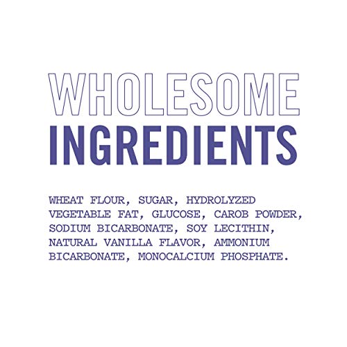 Three Dog Bakery Lick'n Crunch! Mini Sandwich Cookies, Carob & Vanilla Flavor, Premium Treats for Dogs, 8 Ounce Resealable Pack (310080)