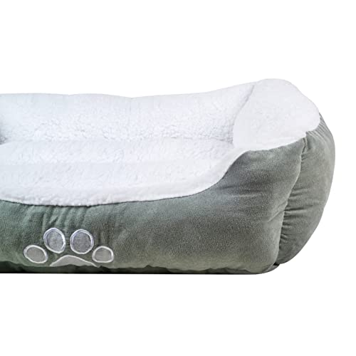 long rich Rectangle Bolster Pet Bed, Dog Bed Medium Size, Turquoise