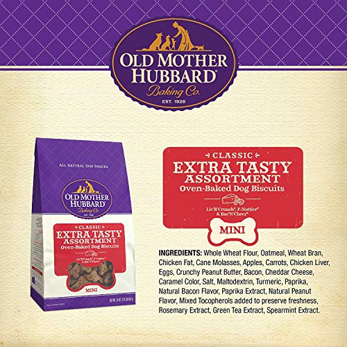 Old Mother Hubbard Crunchy Classic Natural Dog Treats, Extra Tasty, Mini Biscuits, 20 Oz - 2 PACK