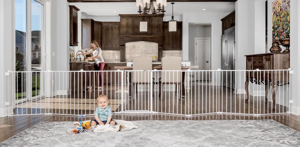 Regalo 192-Inch Super Wide Adjustable Baby Gate and Play Yard, 4-In-1, Bonus Kit, 4 Count (Pack of 1