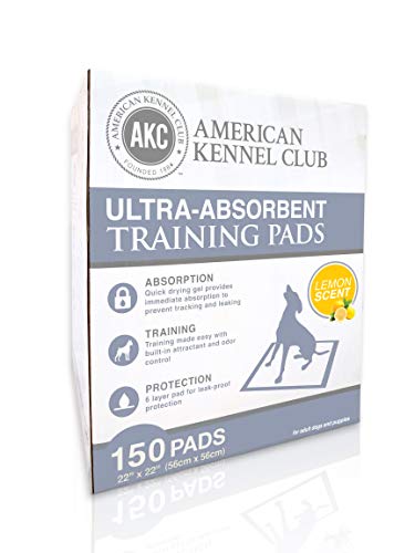 Ultra Absorbent Odor Control Scented Training Pads For Dogs Leak-proof Quick Dry Gel – 22 x 22 Puppy Pads - Lemon Scented - Pack of 150