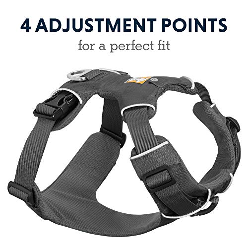 RUFFWEAR - Front Range Dog Harness, Reflective and Padded Harness for Training and Everyday, Twilight Gray (2017), Small