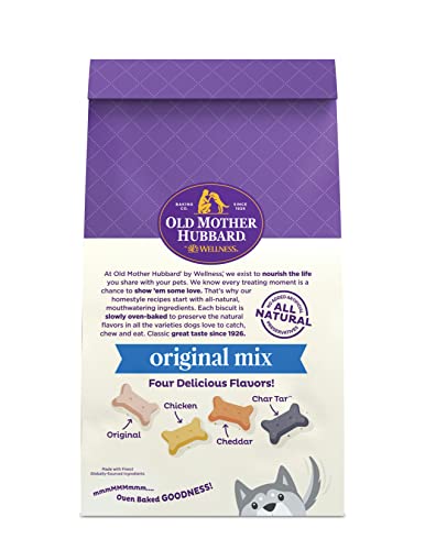 Old Mother Hubbard by Wellness Classic Original Mix Natural Dog Treats, Crunchy Oven-Baked Biscuits, Ideal for Training, Small Size, 20 ounce bag