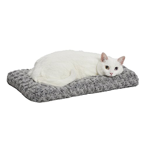 MidWest Homes for Pets Deluxe Dog Beds | Super Plush Dog & Cat Beds Ideal for Dog Crates | Machine Wash & Dryer Friendly, 1-Year Warranty,Gray
