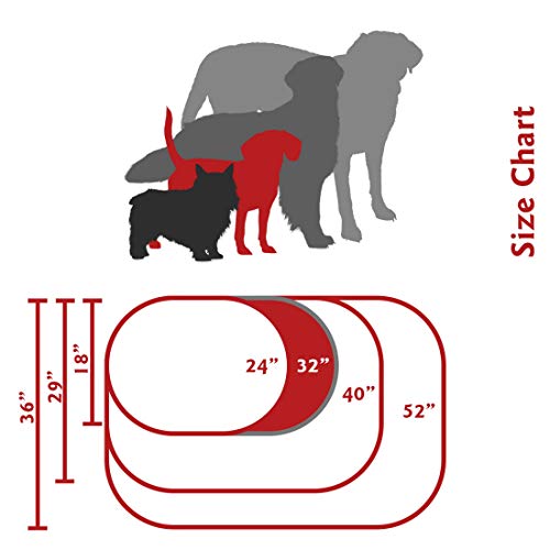 32 inch Red Bagel Dog Bed By Majestic Pet Products