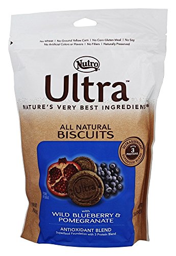 DISCONTINUED: ULTRA All Natural Biscuits Antioxidant Blend With Wild Blueberry and Pomegranate Dog Treats 16 oz.