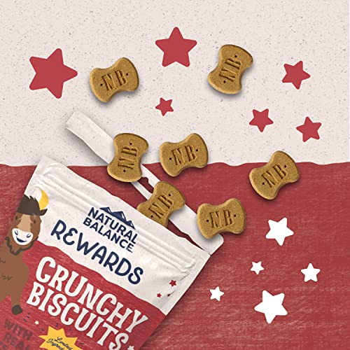 Natural Balance Limited Ingredient Rewards Crunchy Biscuits, Grain-Free Dog Treats for Adult Dogs of All Breeds, Sweet Potato & Bison Recipe, 14 Ounce (Pack of 1)