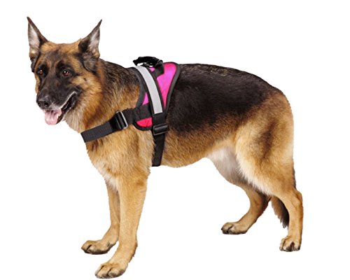 EXPAWLORER Big Dog Soft Reflective No Pull Pink Harness Size XL 36-46inch
