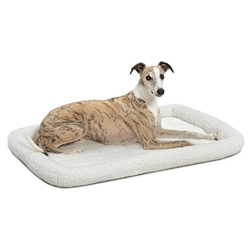 MidWest Homes for Pets Homes for Pets Quiet Time Fleece Bolster Pet Bed - Cream - 36 x 23-Inchch (40236)