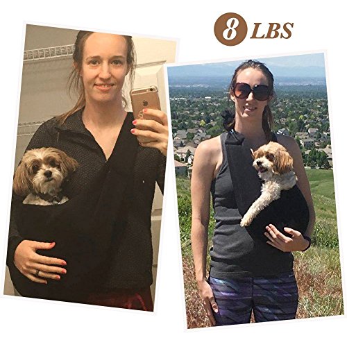 FurryFido Reversible Pet Sling Carrier for Cats Dogs up to 13+ lbs (Blue1)