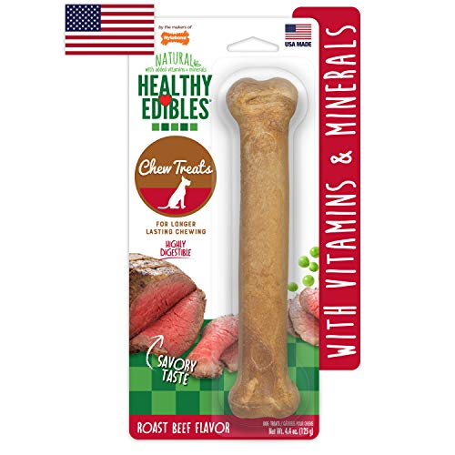 Nylabone Healthy Edibles Roast Beef Flavor Chew Treats for Dog 1 Count Roast Beef Large/Giant