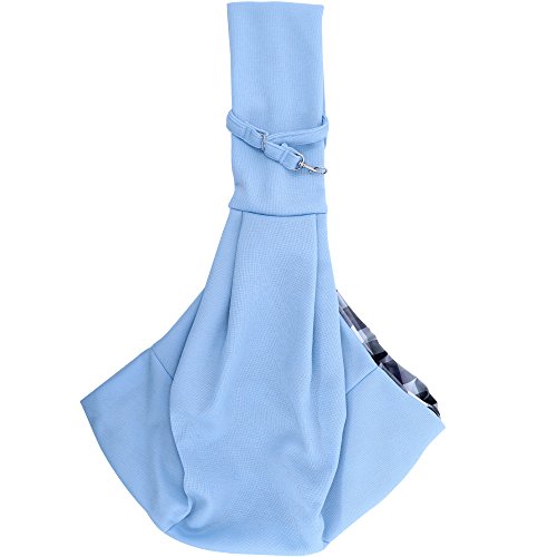 FurryFido Reversible Pet Sling Carrier for Cats Dogs up to 13+ lbs (Blue1)
