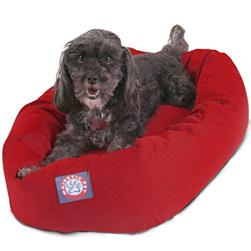 24 inch Red Bagel Dog Bed By Majestic Pet Products