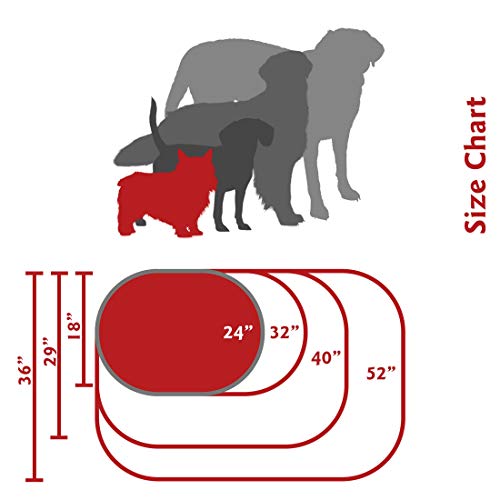 24 inch Red Bagel Dog Bed By Majestic Pet Products