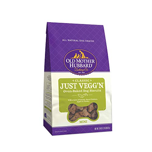 Old Mother Hubbard Classic Crunchy Natural Dog Treats, Just Vegg'N Small Biscuits, 20-Ounce Bag