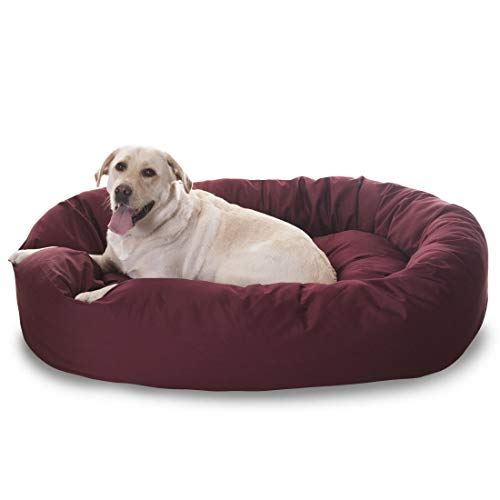 52 inch Burgundy Bagel Dog Bed By Majestic Pet Products