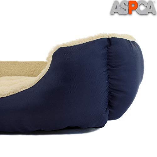 ASPCA Microtech Dog Bed, for Small to Medium Pets, Blue