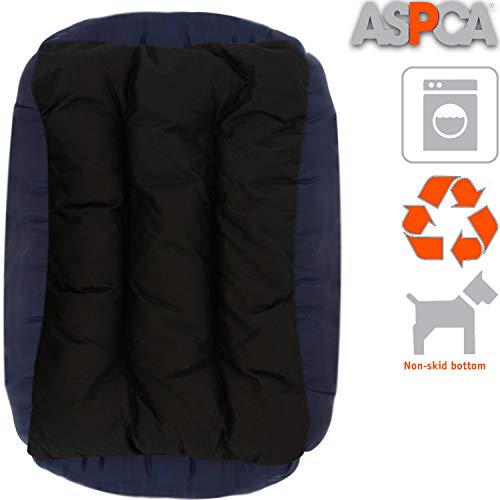 ASPCA Microtech Dog Bed, for Small to Medium Pets, Blue