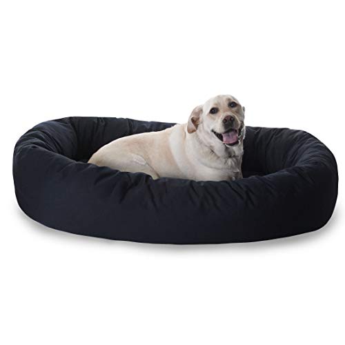 52 inch Black Bagel Dog Bed By Majestic Pet Products