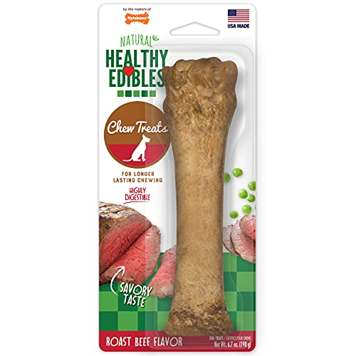 Nylabone Healthy Edibles Roast Beef Flavor Chew Treats for Dog 1 Count X-Large/Souper