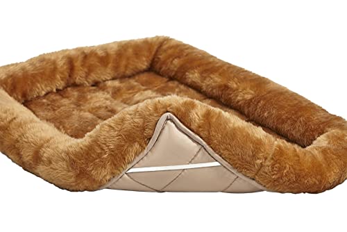 MidWest Homes for Pets 22L-Inch Cinnamon Dog Bed or Cat Bed w/ Comfortable Bolster | Ideal for XS Dog Breeds & Fits a 22-Inch Dog Crate | Easy Maintenance Machine Wash & Dry