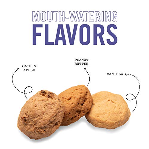 Three Dog Bakery "Mutt" Assortment Oats Applesauce Peanut & Vanilla Flavor Cookies (1 Pack), 2 lb