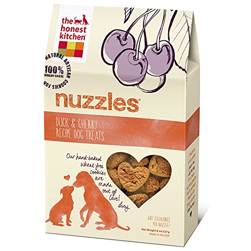 The Honest Kitchen Nuzzles: Natural Hand-Baked Wheat-Free Duck & Cherry Dog Treat Cookies, 8 oz