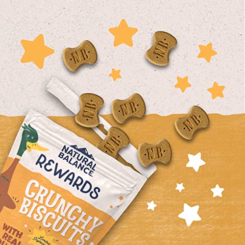 Natural Balance Limited Ingredient Original Biscuits | Duck & Potato Grain-Free Dog Treats for Adult Dogs of All Breeds | 14-oz. Pouch