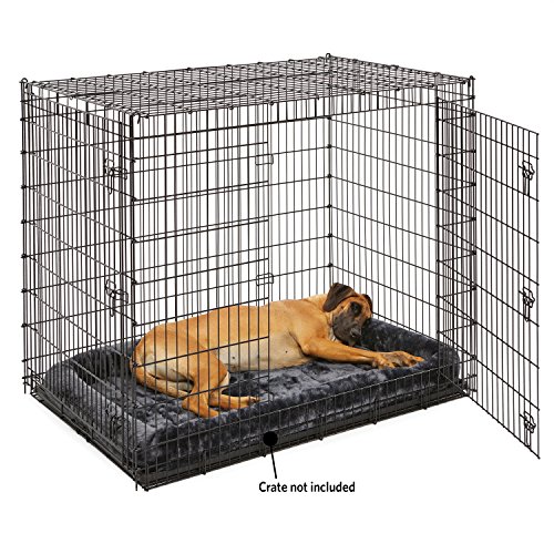 MidWest Homes for Pets 54L-Inch Gray Dog Bed or Cat Bed w/ Comfortable Bolster | Ideal for Giant Dog Breeds (Great Dane / Mastiff) & Fits a 54-Inch Dog Crate